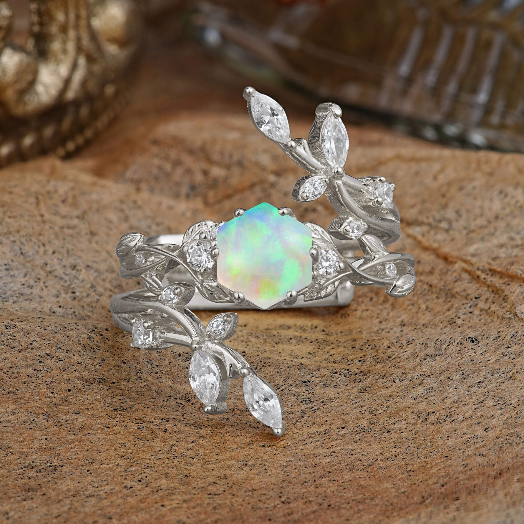 SR17146 Fire Opal Ring - Additional view