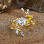 SR17146 Moissanite Ring - Yellow-Gold
