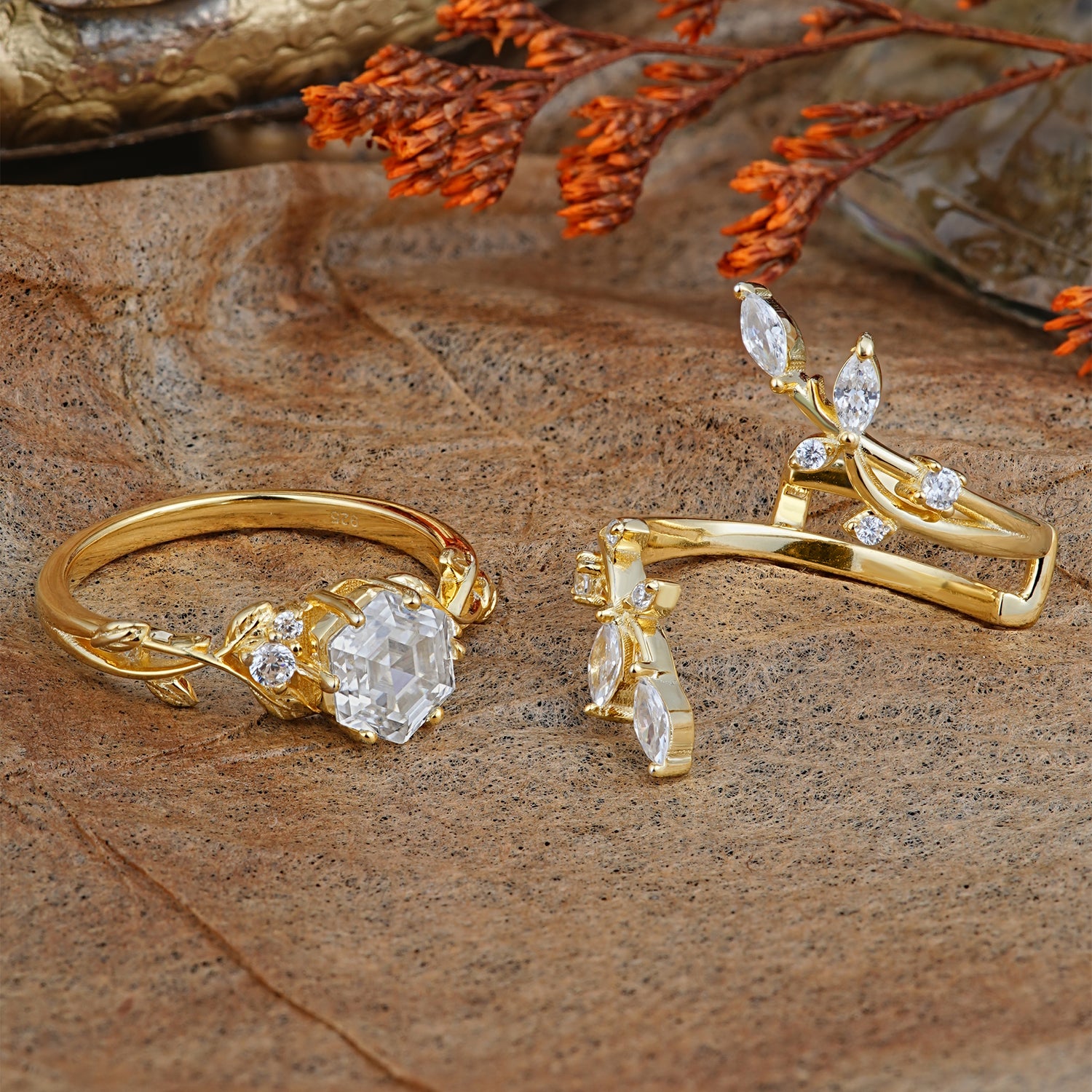 SR17146 Moissanite Ring - Rose-Gold