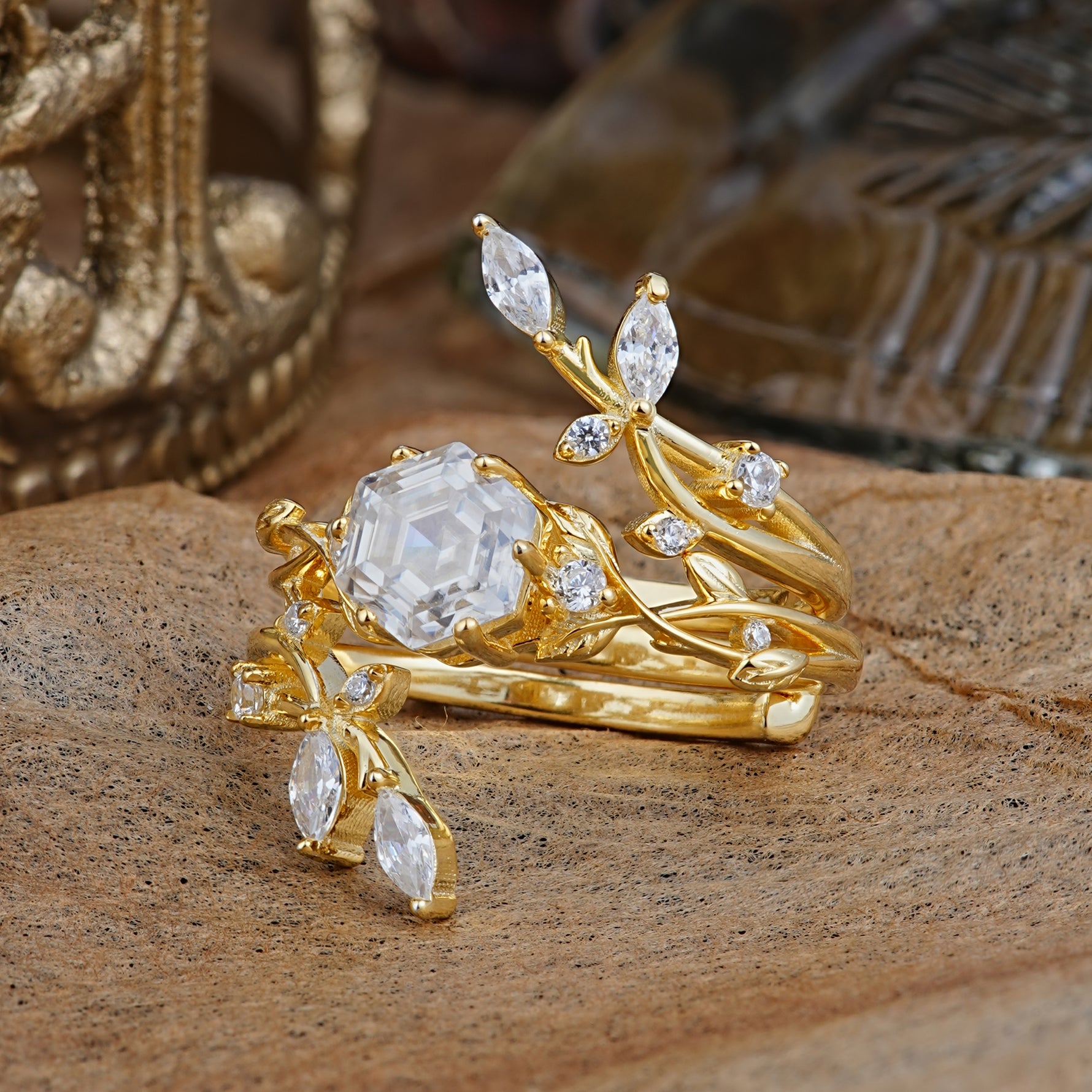 SR17146 Moissanite Ring - White-Gold