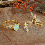 SR17146 Fire Opal Ring - Rose-Gold