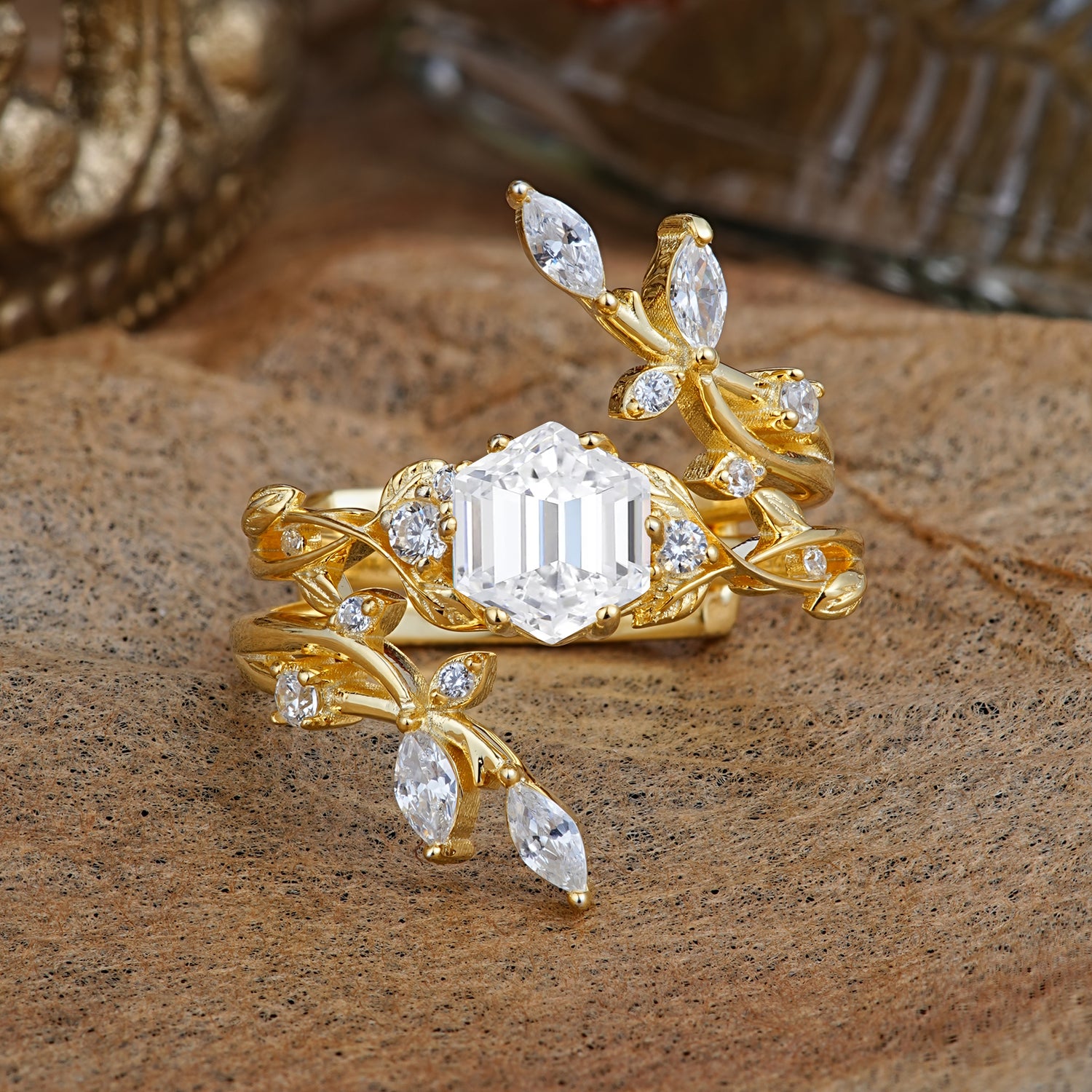 SR17146 Lab Diamond Ring - Yellow-Gold