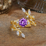 SR17146 Amethyst Ring - Yellow-Gold