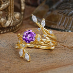 SR17146 Amethyst Ring - Rose-Gold