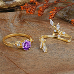SR17146 Amethyst Ring - White-Gold
