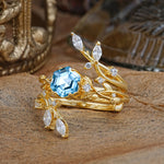 SR17146 Aquamarine Ring - Rose-Gold