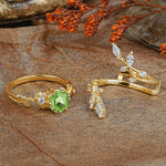 SR17146 Peridot Ring - Rose-Gold