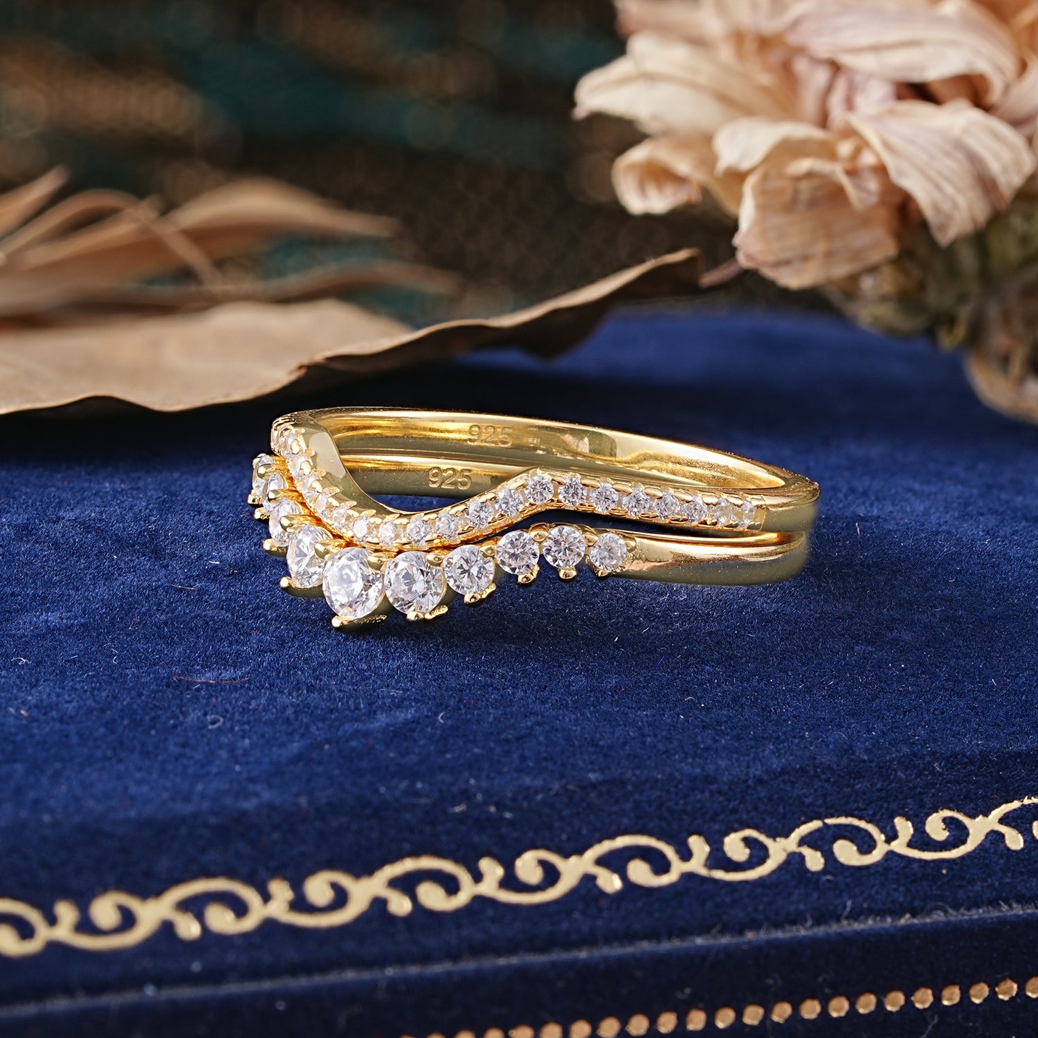Unique Round Cut Moissanite Wedding Ring for Women