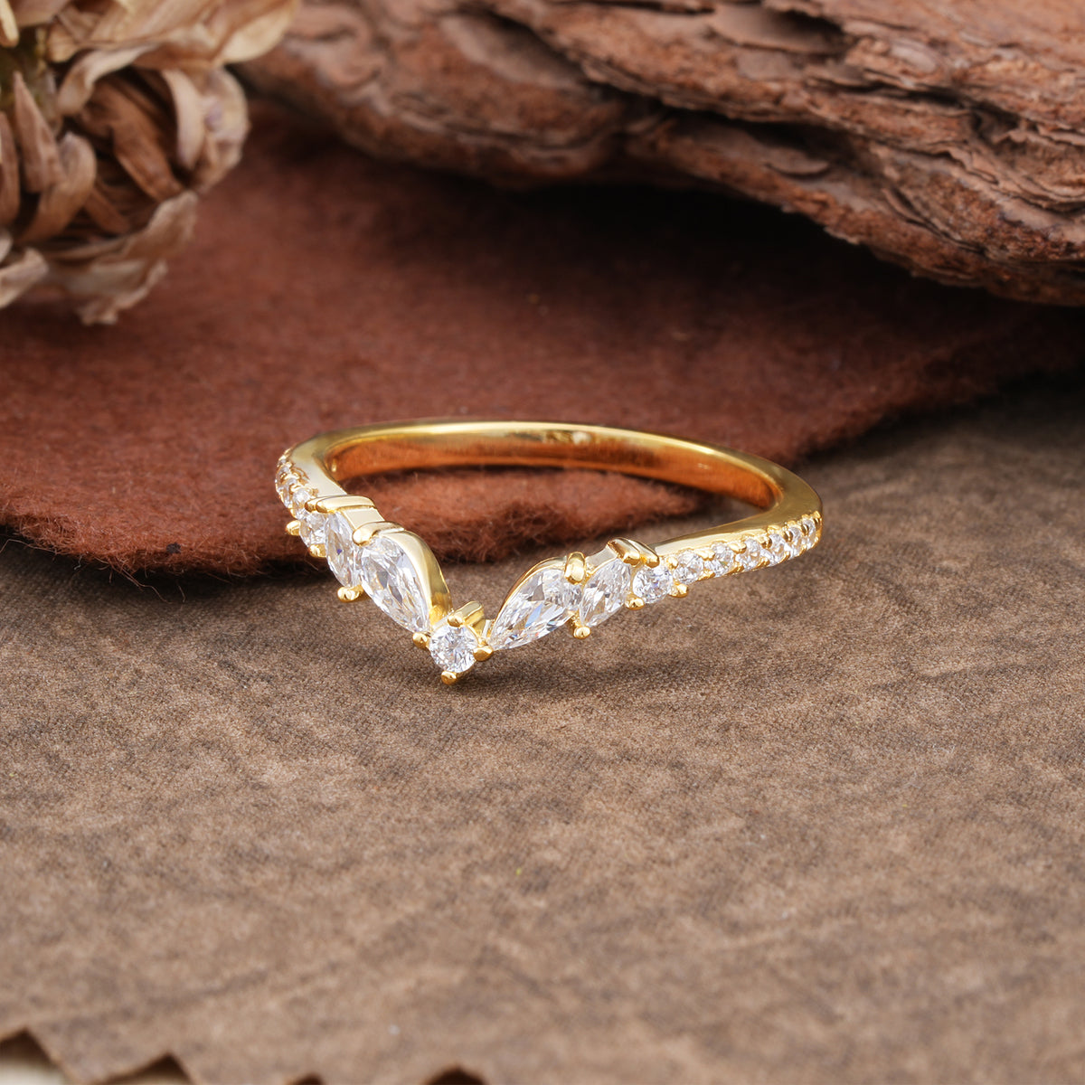 SR17203 Moissanite Ring - Rose-Gold