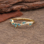 SR17204 Moss Agate Ring - White-Gold