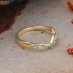 SR17205 Moss Agate Ring - Rose-Gold