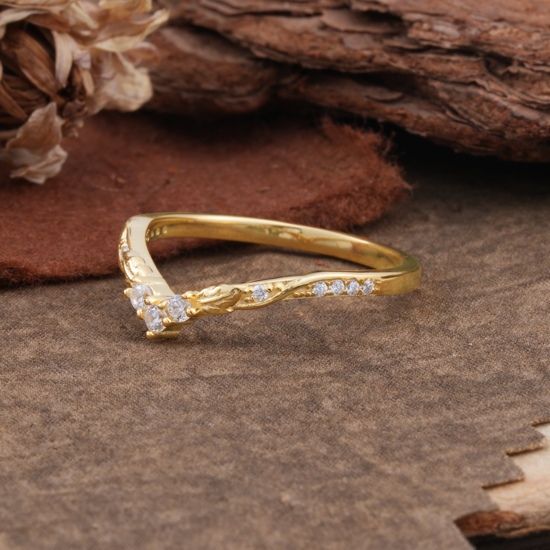 SR17206 Moissanite Ring - Rose-Gold
