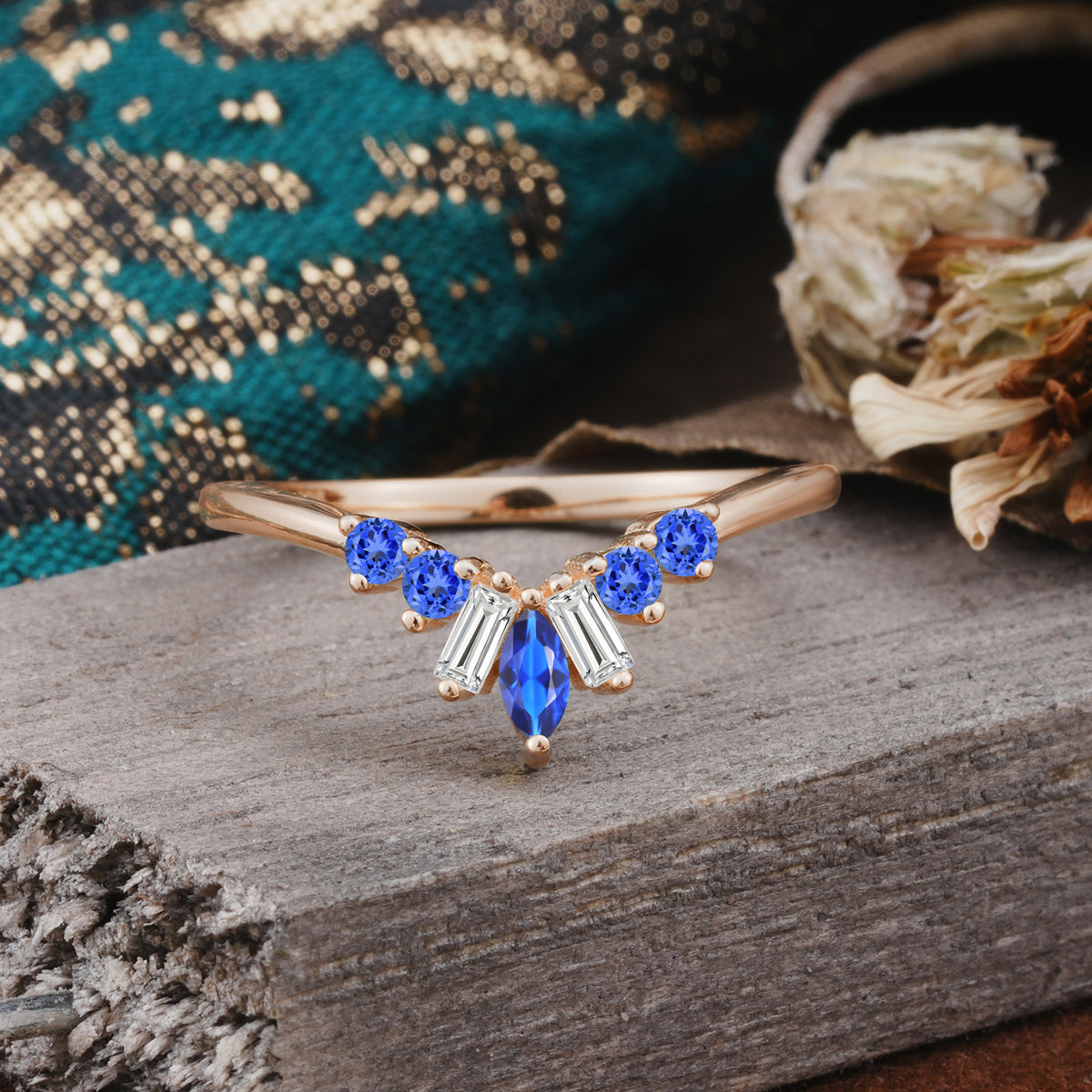 SR17216 Sapphire Ring - Additional view