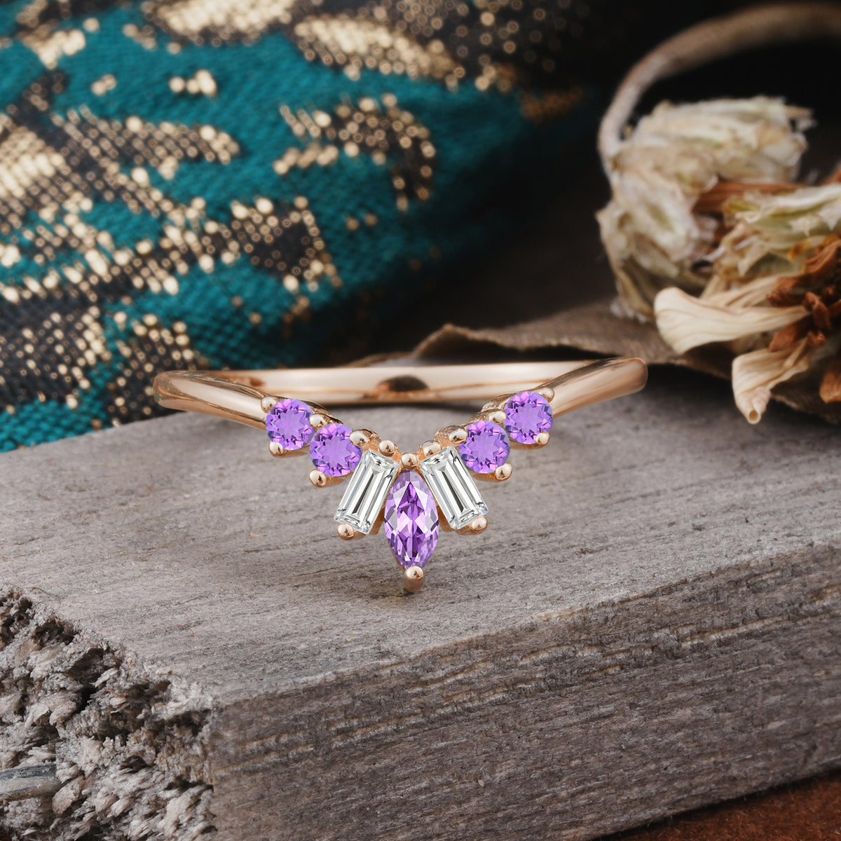 SR17216 Amethyst Ring - Additional view