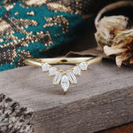 SR17216 Moissanite Ring - Yellow-Gold