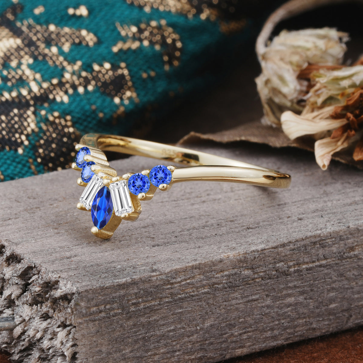 SR17216 Sapphire Ring - Additional view