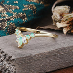 SR17216 Fire Opal Ring - White-Gold