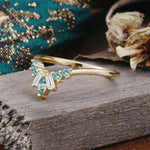 SR17216 Moss Agate Ring - White-Gold