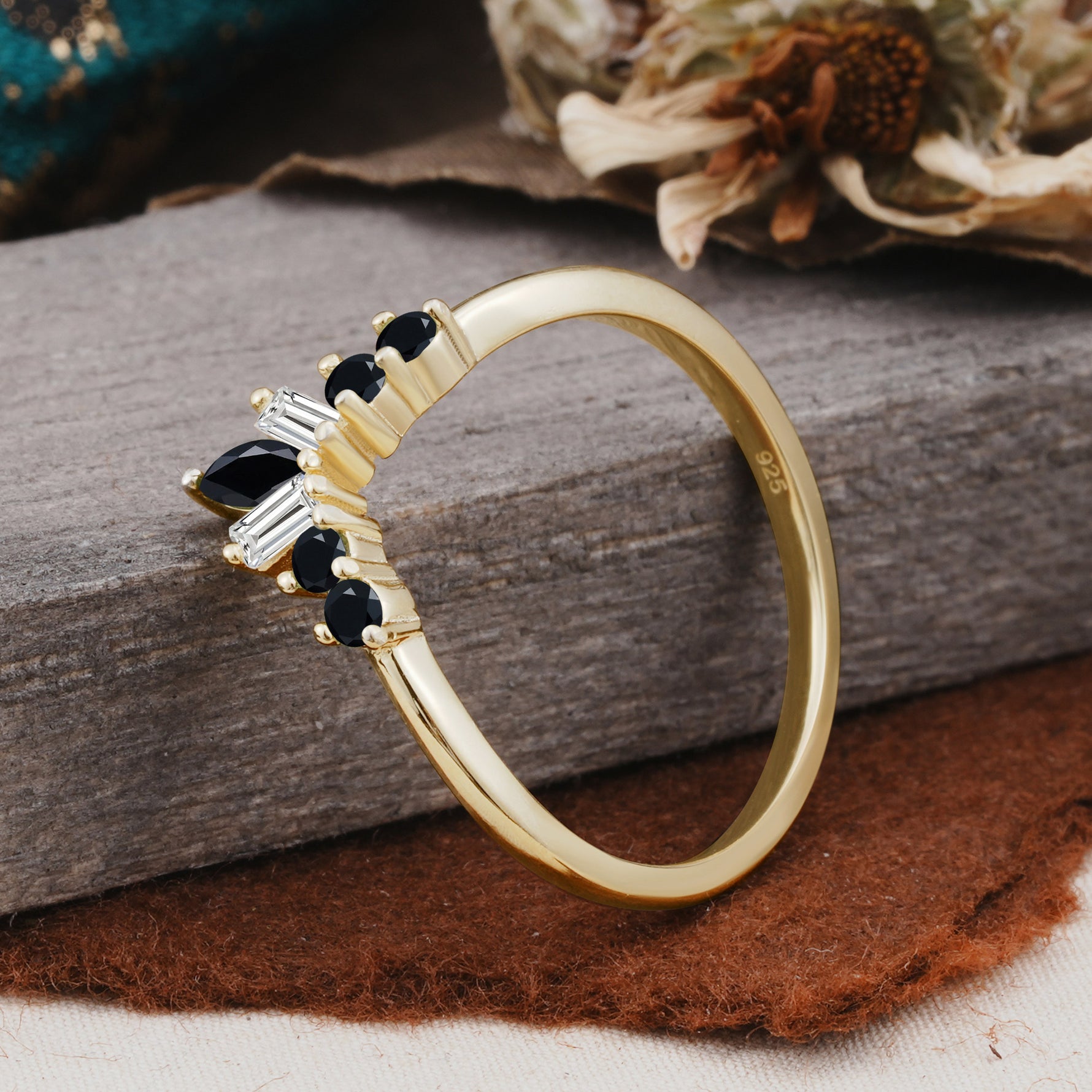 SR17216 Black Onyx Ring - Additional view