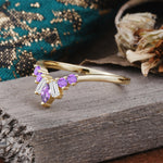 SR17216 Amethyst Ring - White-Gold