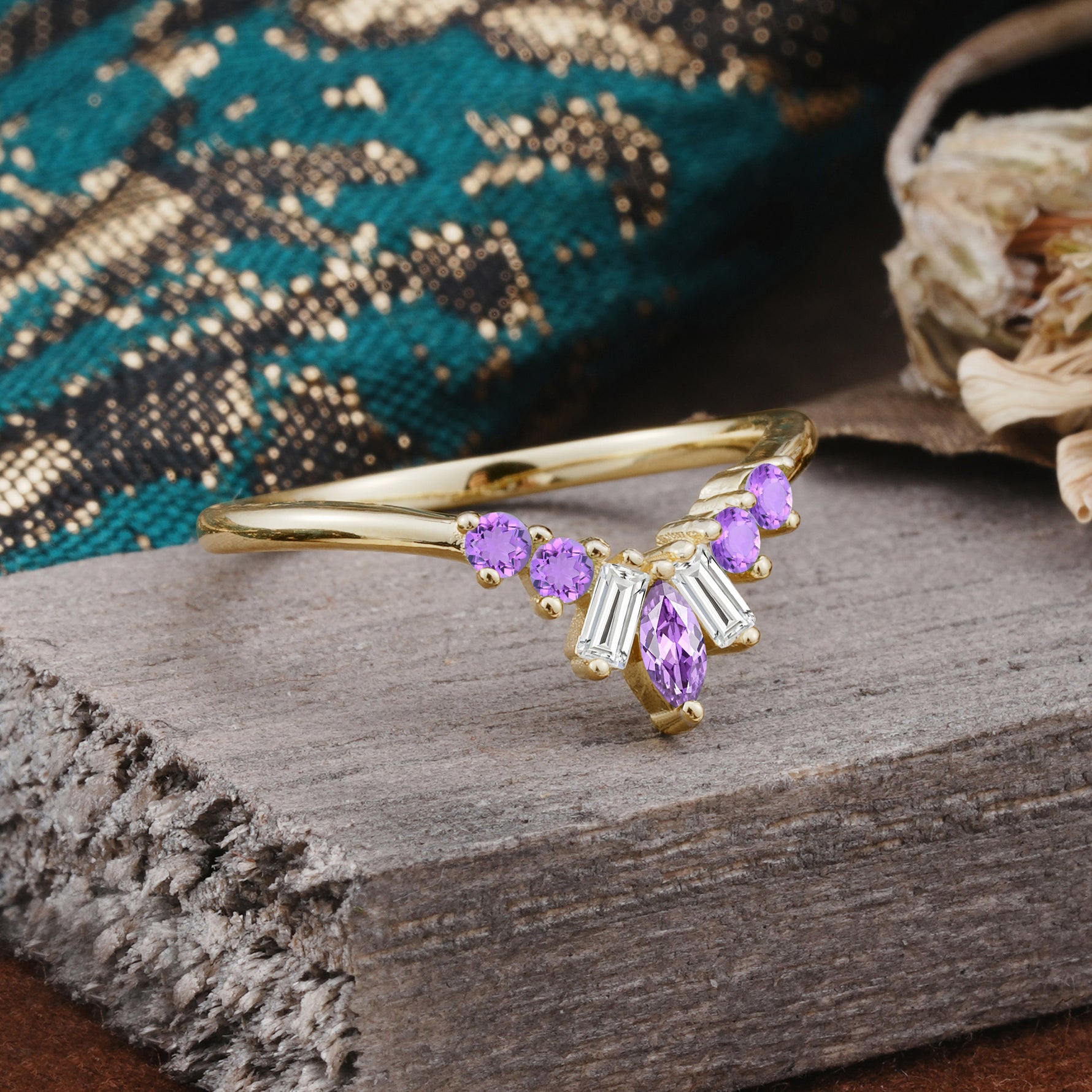 SR17216 Amethyst Ring - Additional view