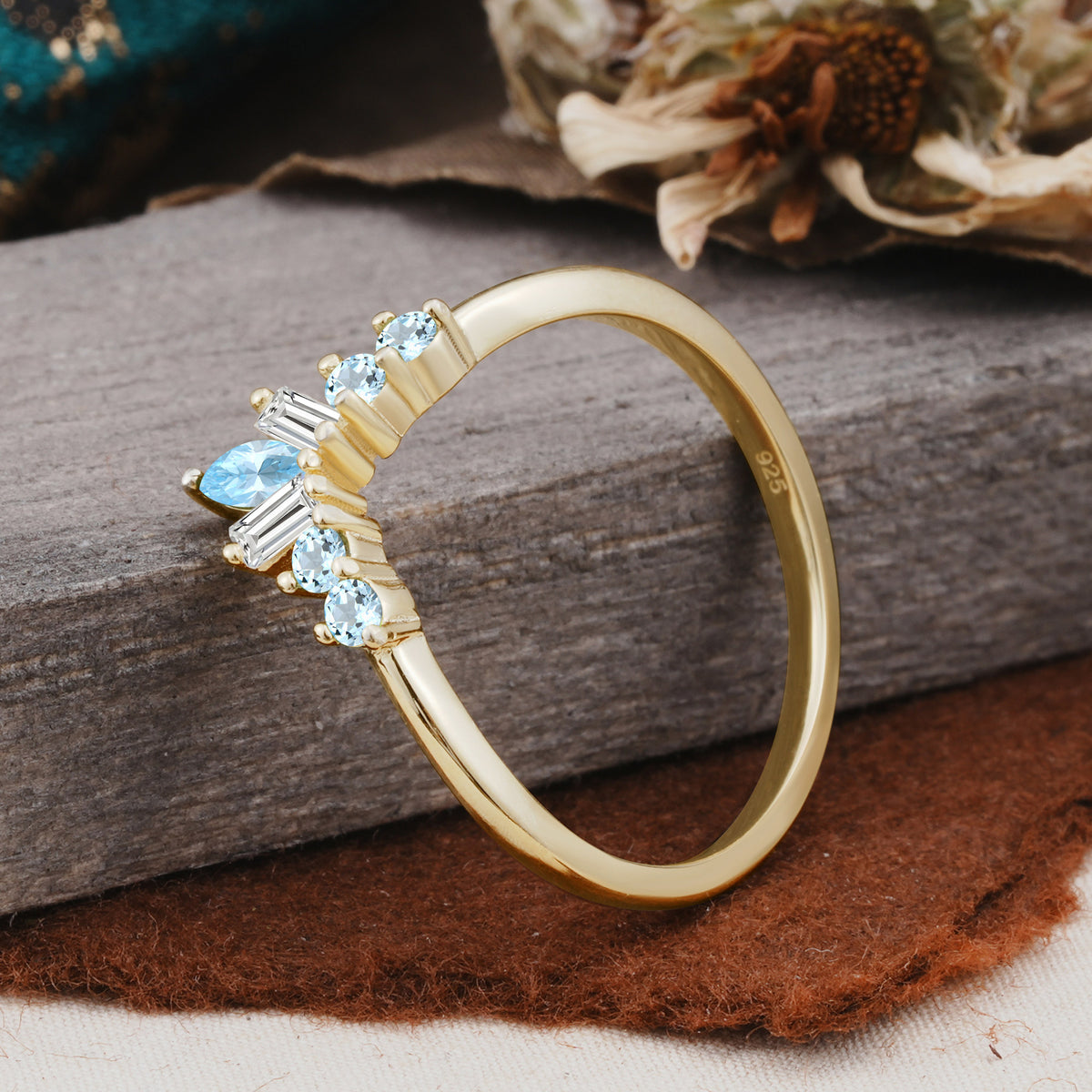 SR17216 Aquamarine Ring - Additional view
