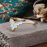 SR17216 Moonstone Ring - White-Gold