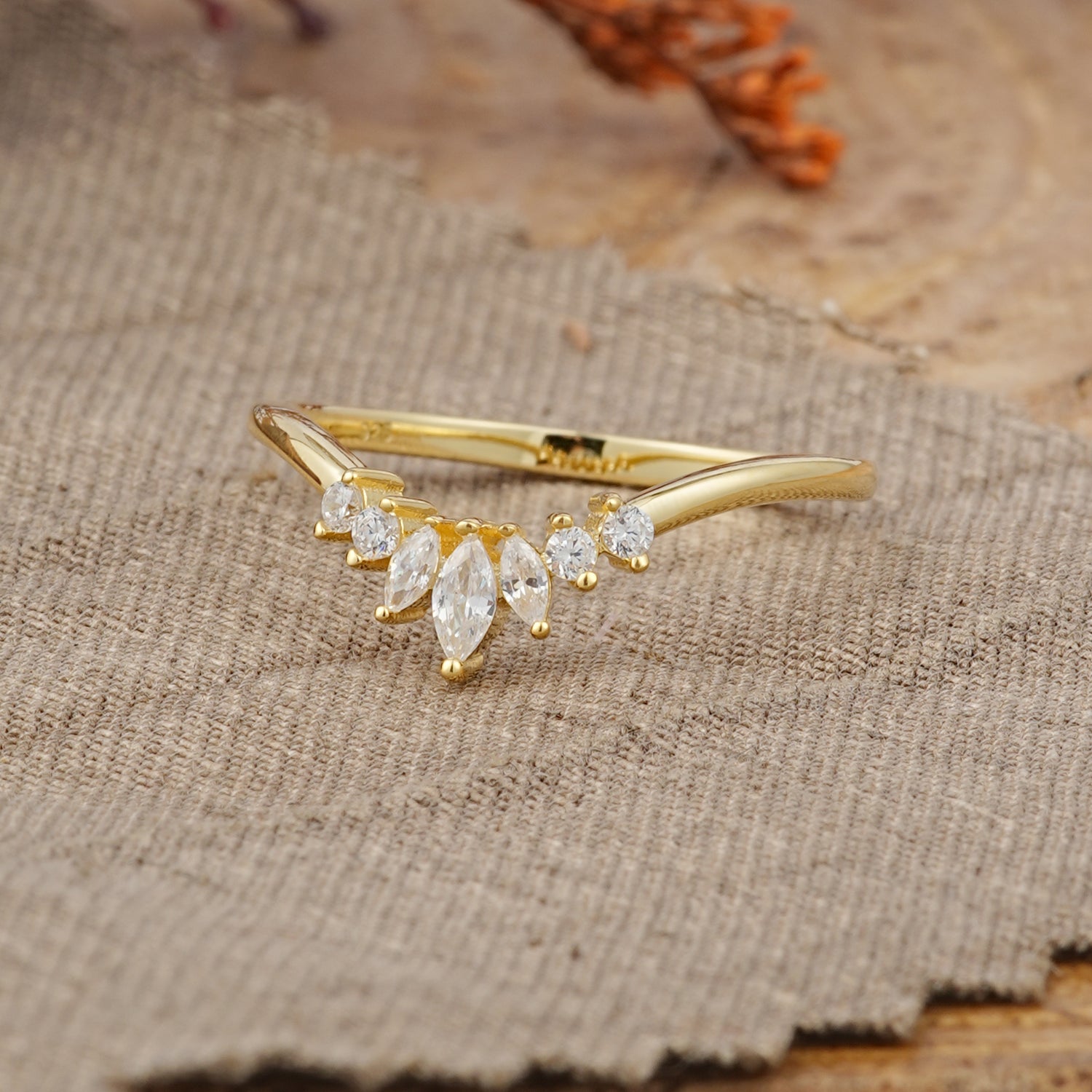 SR17217 Moissanite Ring - Rose-Gold