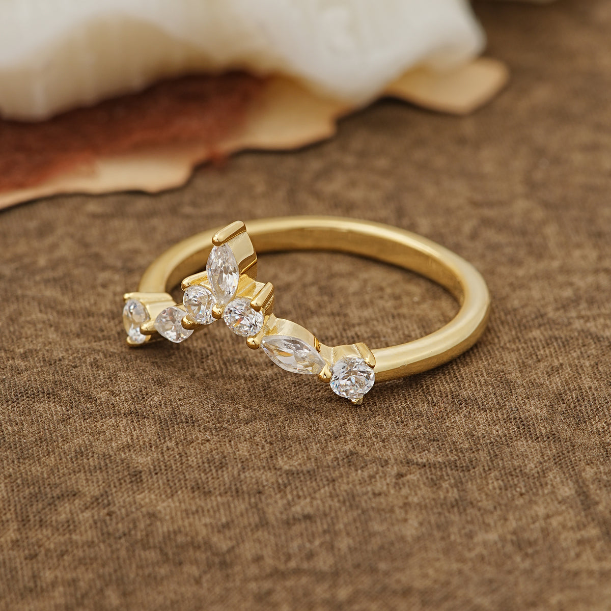 SR17218 Moissanite Ring - White-Gold