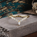 SR17227 Moissanite Ring - Yellow-Gold