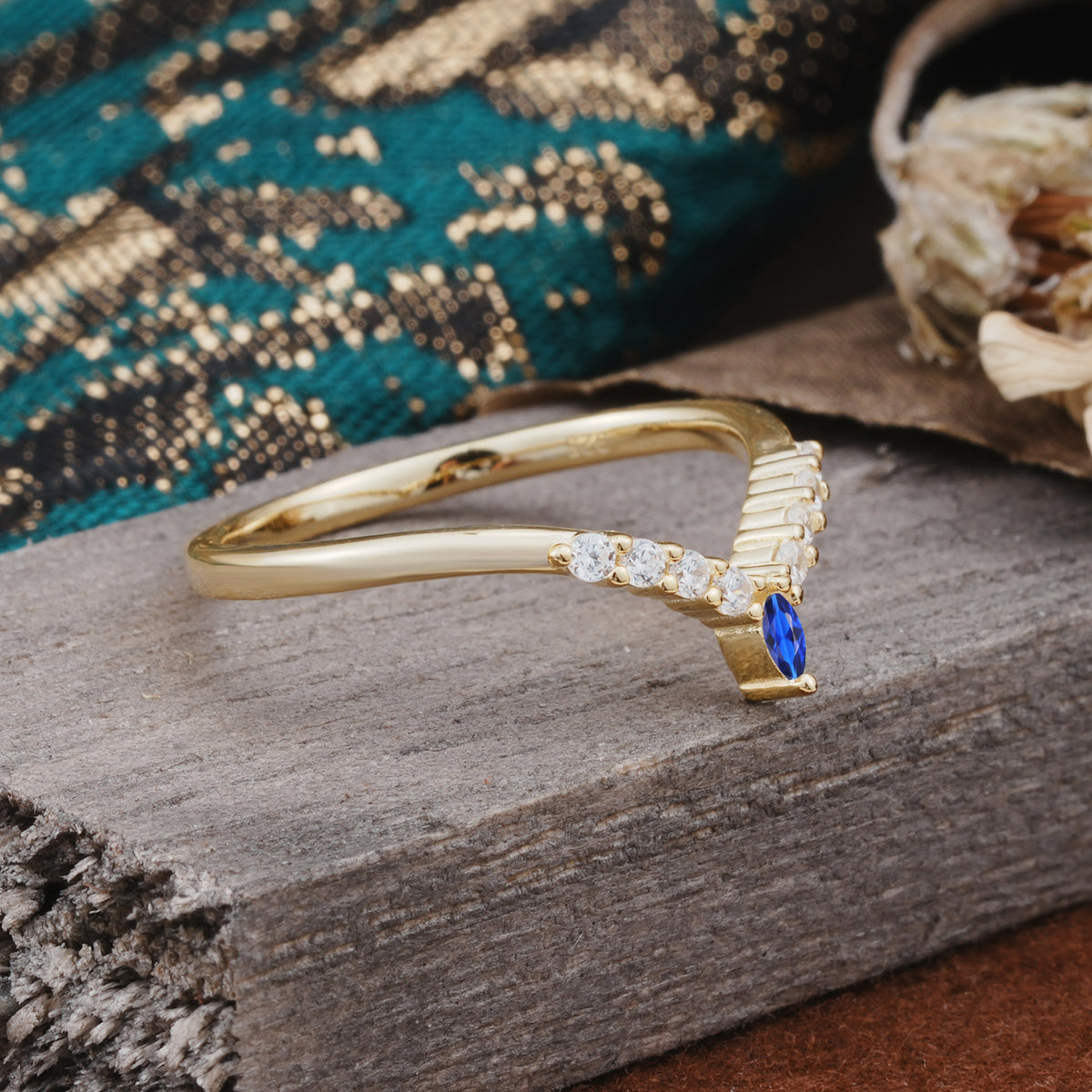 SR17227 Sapphire Ring - Additional view