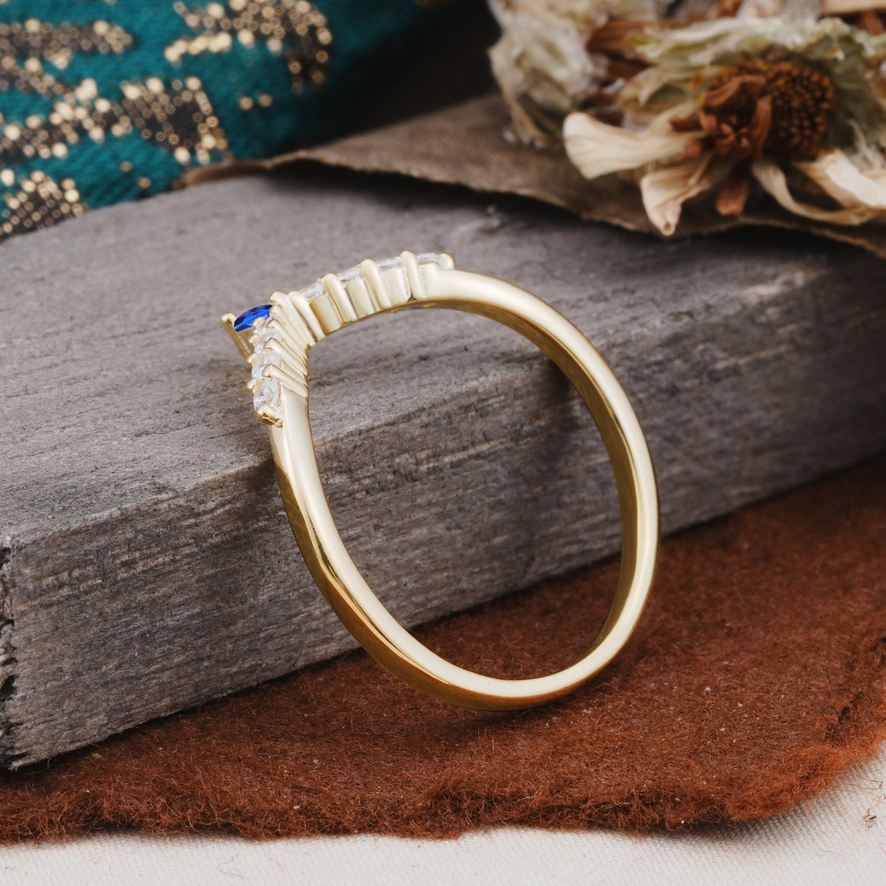 SR17227 Sapphire Ring - Additional view
