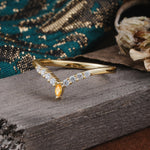 SR17227 Citrine Ring - White-Gold
