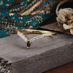 SR17227 Black Onyx Ring - White-Gold