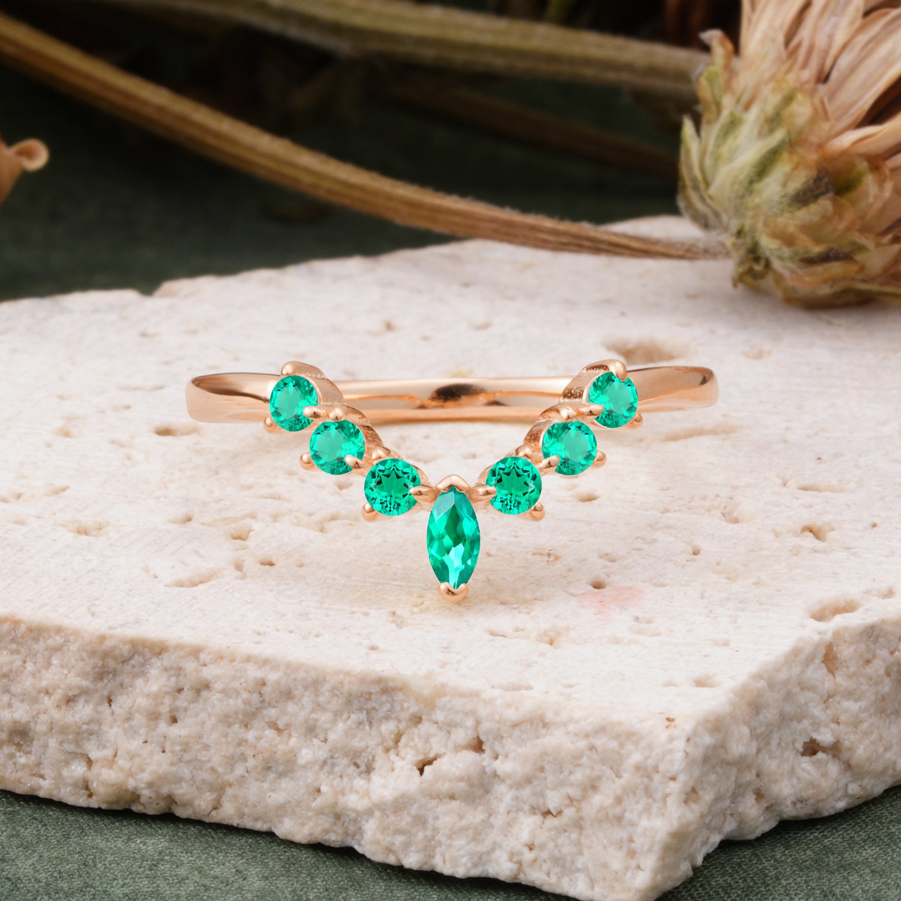 SR17234 Emerald Ring - Additional view