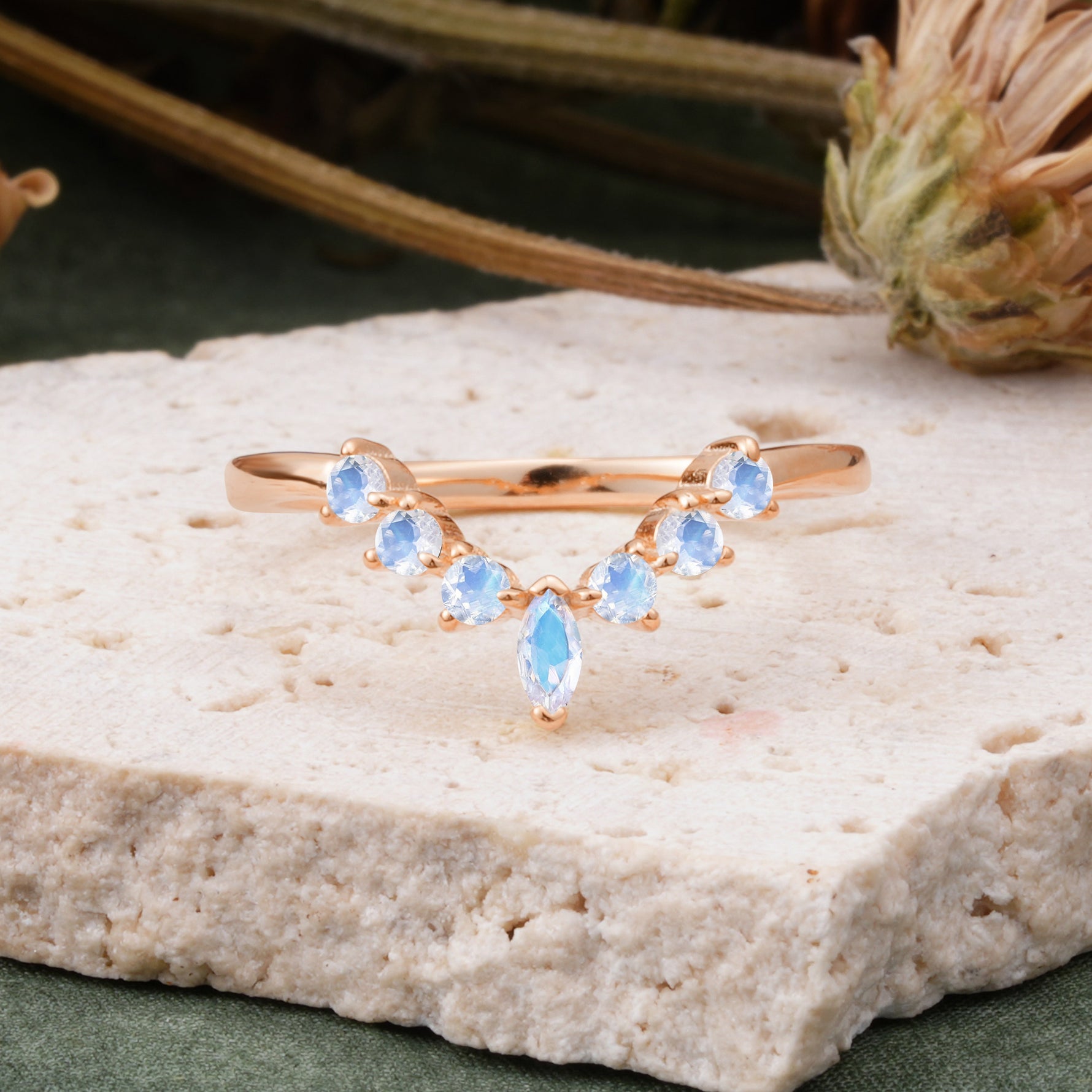 SR17234 Moonstone Ring - Additional view
