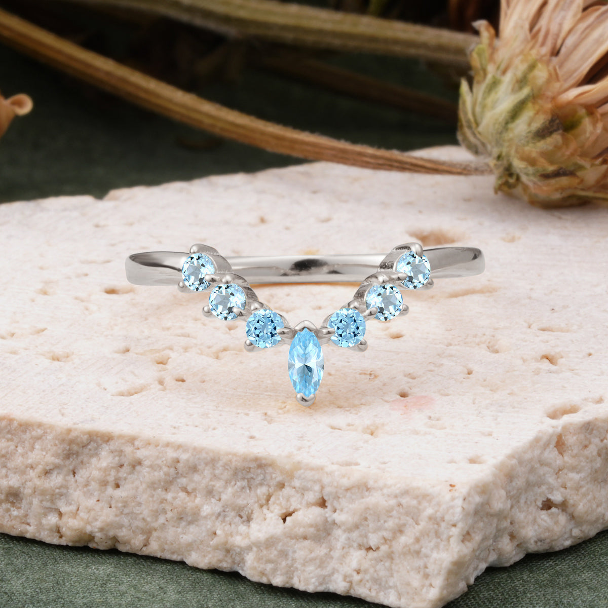 SR17234 Aquamarine Ring - Additional view