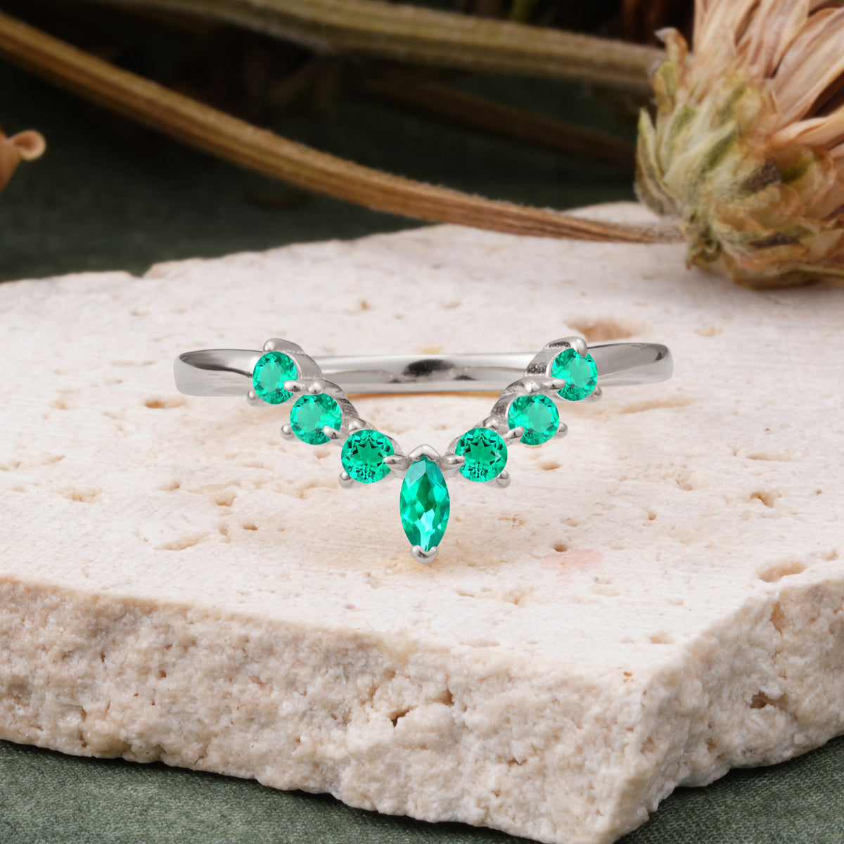 SR17234 Emerald Ring - Additional view