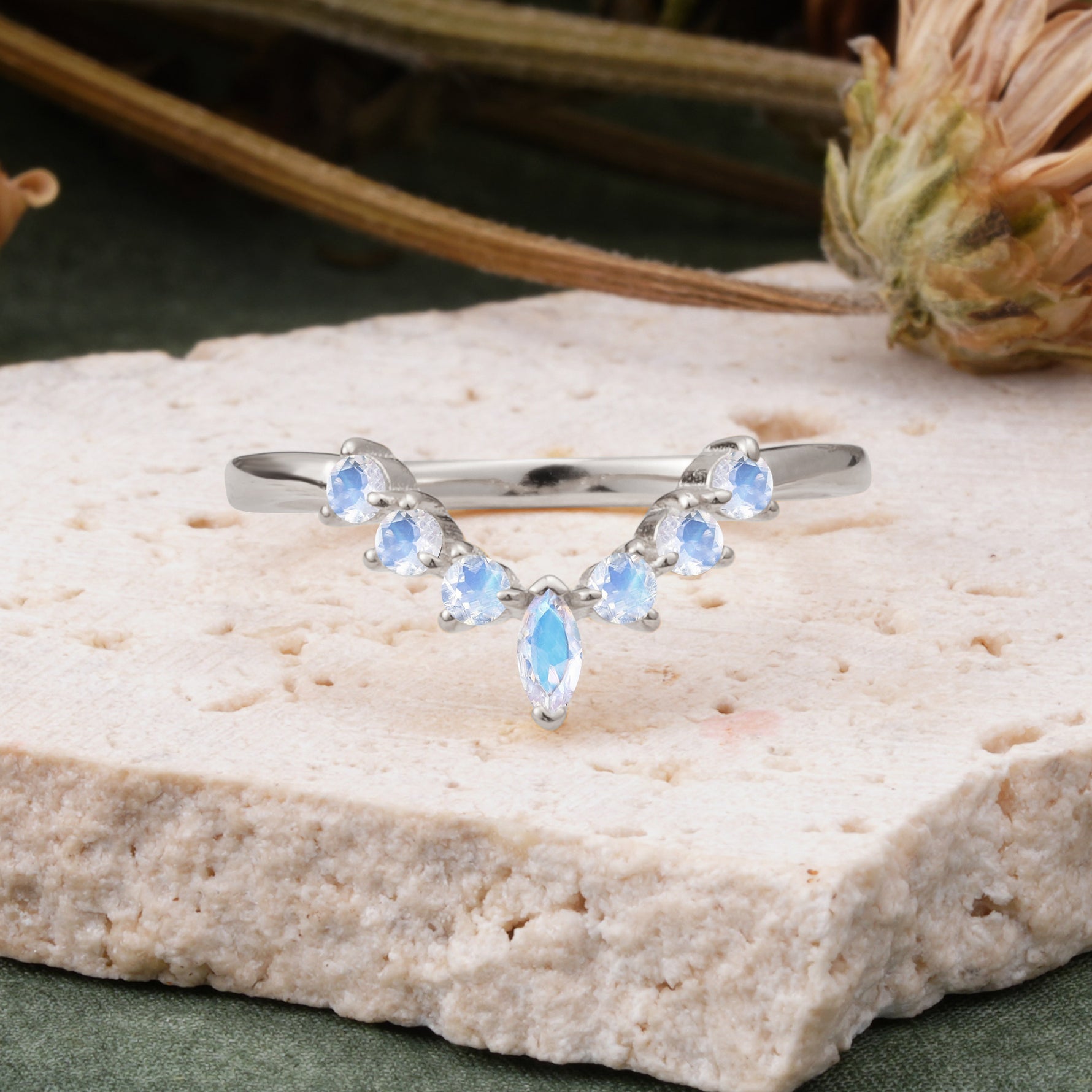 SR17234 Moonstone Ring - Additional view