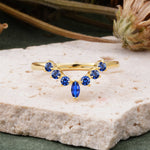 SR17234 Sapphire Ring - Yellow-Gold