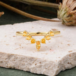 SR17234 Citrine Ring - Yellow-Gold
