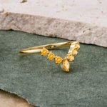 SR17234 Citrine Ring - White-Gold