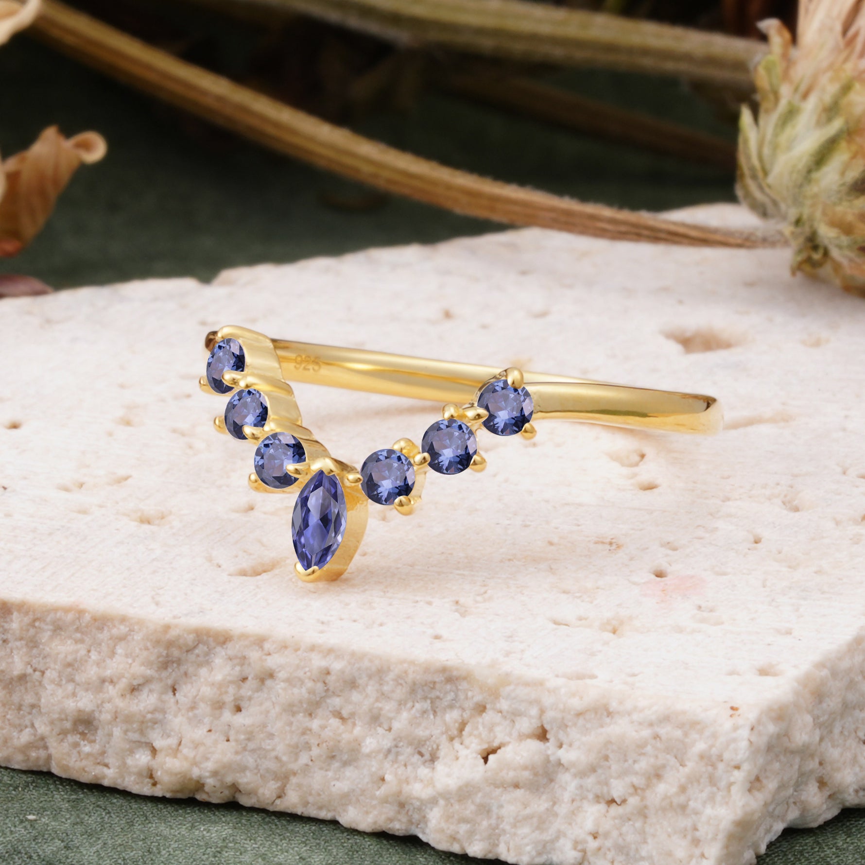 SR17234 Tanzanite Ring - Rose-Gold