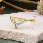 SR17234 Moss Agate Ring - Rose-Gold