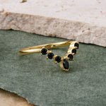 SR17234 Black Onyx Ring - White-Gold