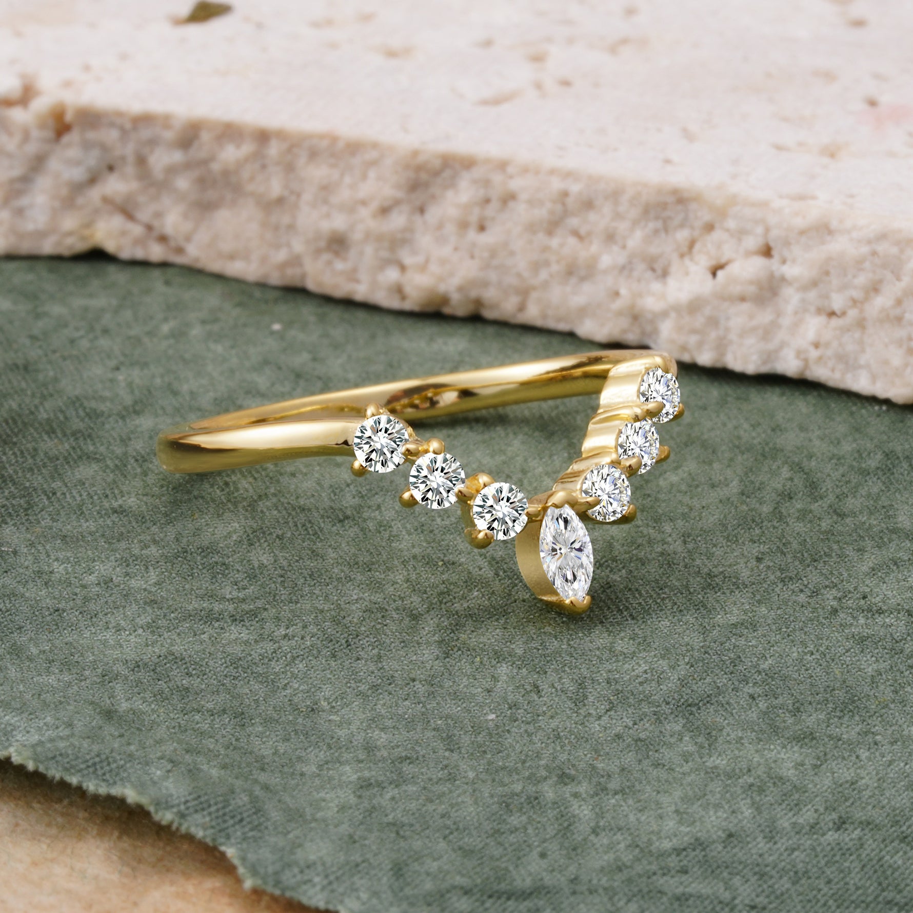 SR17234 Lab Diamond Ring - White-Gold