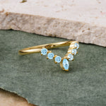 SR17234 Aquamarine Ring - White-Gold