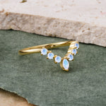 SR17234 Moonstone Ring - White-Gold