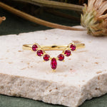 SR17234 Ruby Ring - Yellow-Gold