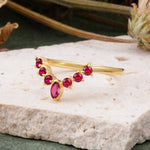 SR17234 Ruby Ring - Rose-Gold